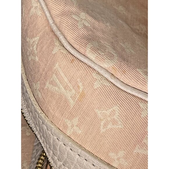 LOUIS VUITTON Pink Denim LV Messenger Bag Laptop Womens Pink White Crossbody GM - Picture 16 of 16